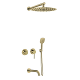 Kit monomando baño-ducha empotrado 3-vías MAMMA MIA oro cepillado - K841513H3OC 1
