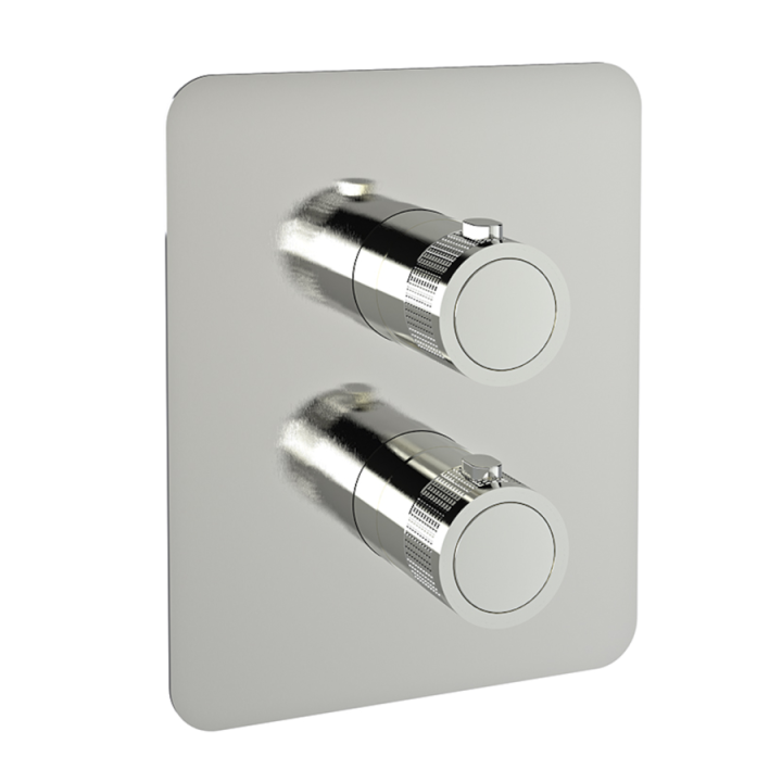 Termostático ducha empotrado 2-vías MAMMA MIA inox brillante - 848722SIX 1
