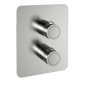 Termostático ducha empotrado 2-vías MAMMA MIA inox cepillado- 848722SIC