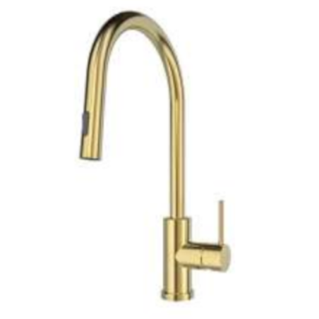 Monomando fregadero caño extraíble MAMMA MIA oro cepillado - 841901V1OC - Ramón Soler