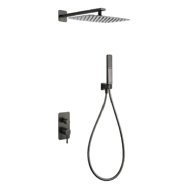Kit monomando ducha empotrado 2-vías TOSCANA black gun metal - GPT064/BGM 1