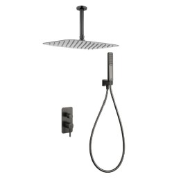 Kit monomando ducha empotrado 2-vías AREZZO-TOSCANA black gun metal - GPA068/BGM 1
