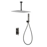 Kit monomando ducha empotrado 2-vías AREZZO-TOSCANA black gun metal - GPA068/BGM 1