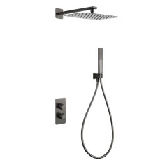 Kit termostático ducha empotrado 2-vías TOSCANA black gun metal - GTT064/BGM - Imex
