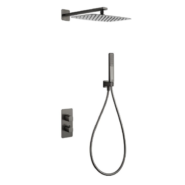 Kit termostático ducha empotrado 2-vías TOSCANA black gun metal - GTT064/BGM 1