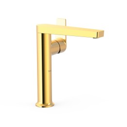Monomando lavabo alto maneta lateral PROJECT-TRES oro brillo - 22164701OR 1