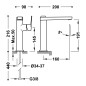 Monomando lavabo alto maneta lateral PROJECT-TRES grafito - 22164701GR
