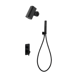 Kit monomando ducha empotrado 2-vías TOSCANA negro mate - GPT064-T/NG 1
