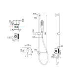 Kit monomando ducha empotrado 1-vía TOSCANA niquel cepillado - SMT064/NQ 2