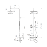 Conjunto monomando ducha FIRENZE cromo - BDF065 2