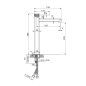 Monomando lavabo alto FIRENZE oro rosa cepillado - BDF065-3ORC