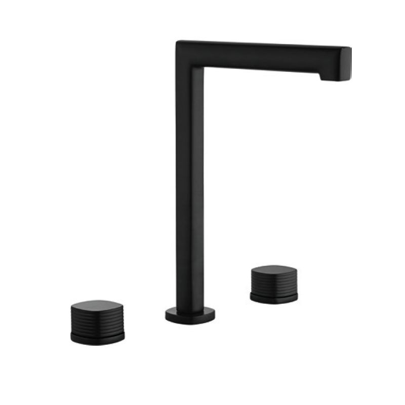 Bimando lavabo alto sobre encimera FIRENZE negro mate - BAF065/NG