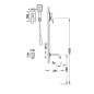 Kit monomando ducha empotrado 2-vías PROJECT-TRES RAPID-BOX cromo - 22138007