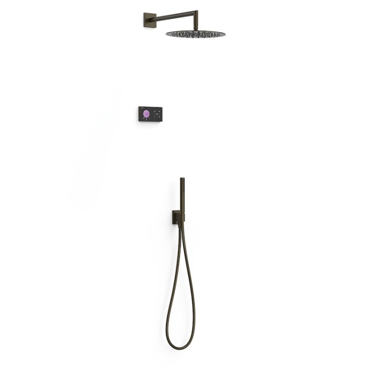 Kit termostático electrónico ducha empotrado 2-vías SHOWER TECHNOLOGY-TRES negro bronce - 09288558KMB 1