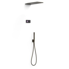 Kit termostático electrónico ducha empotrado 2-vías SHOWER TECHNOLOGY-TRES negro bronce - 09288551KMB