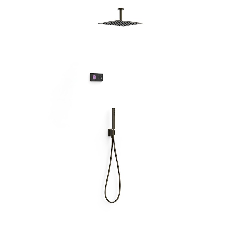 Kit termostático electrónico ducha empotrado 2-vías SHOWER TECHNOLOGY-TRES negro bronce - 09288564KMB Kit termostático electrónico ducha empotrado 2-vías SHOWER TECHNOLOGY-TRES negro bronce - 09288564KMB