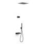 Kit termostático electrónico ducha empotrado 3-vías SHOWER TECHNOLOGY-TRES negro mate - 09288315