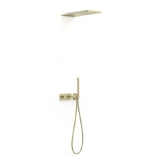 Kit termostático ducha empotrado 2-vías B-SYSTEM cava dorado - 30725205CA - Tres