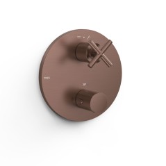 Termostático ducha empotrado 2-Vías MONTBLANC-TRES THERM-BOX volcanic - 28325001VO