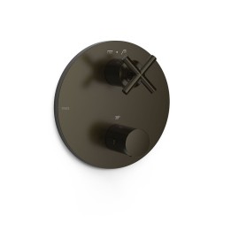 Termostático ducha empotrado 2-Vías MONTBLANC-TRES THERM-BOX negro bronce - 28325001KMB 1