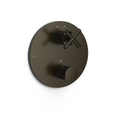 Termostático ducha empotrado 2-Vías MONTBLANC-TRES THERM-BOX negro bronce - 28325001KMB