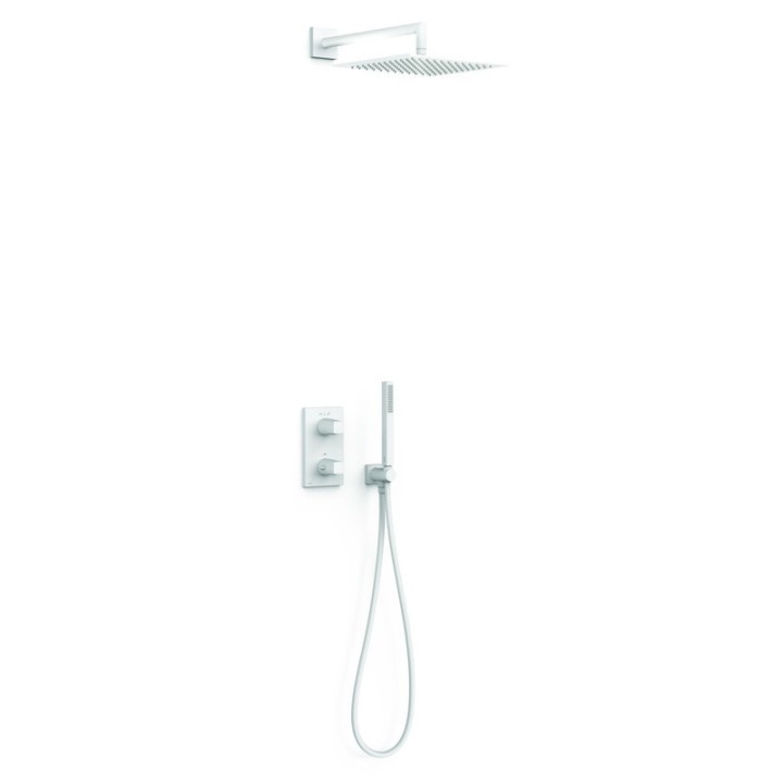 Kit termostático ducha empotrado 2-vías THERM-BOX blanco mate - 21135004BM 1