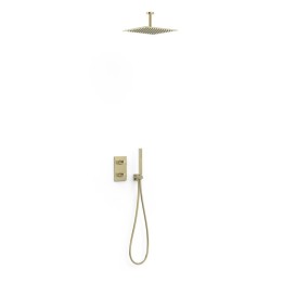 Kit termostático ducha empotrado 2-vías THERM-BOX cava dorado - 21135003CA 1