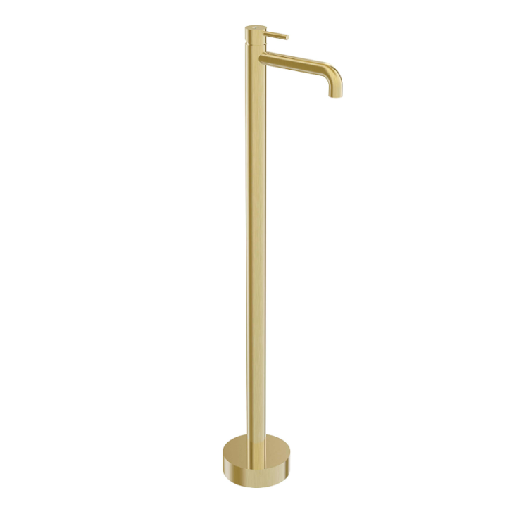 Monomando lavabo a suelo TUBE oro cepillado - 40105/G 1
