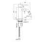 Monomando bidé TUBE negro mate - 40227/N