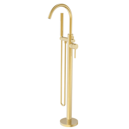 Monomando baño-ducha a suelo TUBE oro cepillado - 40558/G 1