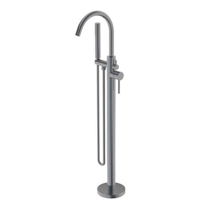 Monomando baño-ducha a suelo TUBE cromo negro - 40558/BC 1