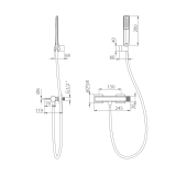 Monomando ducha FIRENZE black gun metal - BDF065-5BGM 2
