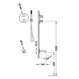 Kit monomando ducha empotrado 2-vías THERM-BOX cromo - 26235006 1