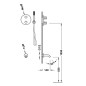 Kit monomando ducha empotrado 2-vías THERM-BOX cromo - 26235006