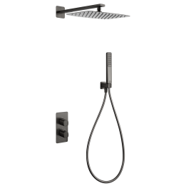 Kit termostático ducha empotrado 2-vías FIRENZE black gun metal - GTF065/BGM 1