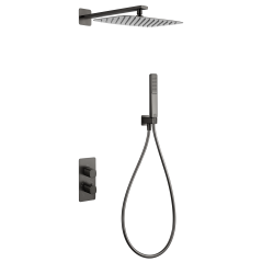 Kit termostático ducha empotrado 2-vías FIRENZE black gun metal - GTF065/BGM - Imex