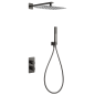 Kit termostático ducha empotrado 2-vías FIRENZE black gun metal - GTF065/BGM
