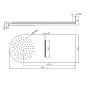 Rociador ducha cascada slim TUBE cromo - 4062