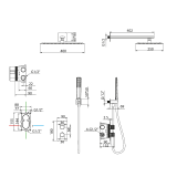 Kit monomando ducha empotrado 1-vía FIRENZE niquel cepillado - SRF065/NQ 2