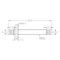 Brazo techo TUBE redondo 20 cm oro cepillado - 4096/G