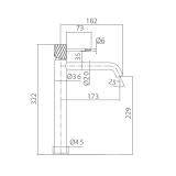 Monomando lavabo alto BLESS oro rosa cepillado - BDB063-3ORC 2