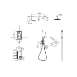 Kit monomando ducha empotrado 2-vías BLESS cromo - GPB063 2