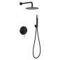 Kit monomando ducha empotrado 2-vías BLESS negro mate - GPB063/NG