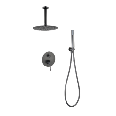 Kit monomando ducha empotrado 2-vías BLESS-PALAU black gun metal - GPP063/BGM - Imex