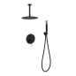 Kit monomando ducha empotrado 2-vías BLESS-PALAU negro mate - GPP063/NG