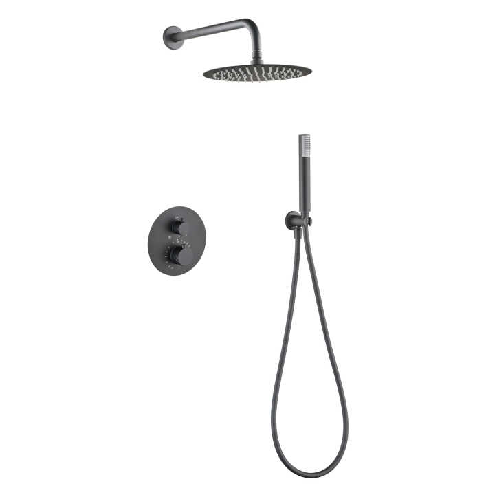 Kit termostático ducha empotrado 2-vías BLESS black gun metal - GTB063/BGM 1