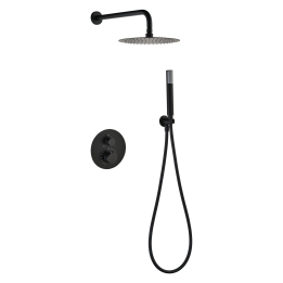 Kit termostático ducha empotrado 2-vías BLESS negro mate - GTB063/NG 1