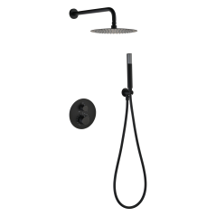 Kit termostático ducha empotrado 2-vías BLESS negro mate - GTB063/NG - Imex