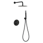 Kit termostático ducha empotrado 2-vías BLESS negro mate - GTB063/NG