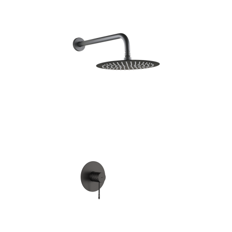 Kit monomando ducha empotrado 1-vía BLESS black gun metal - SRB063/BGM - Imex